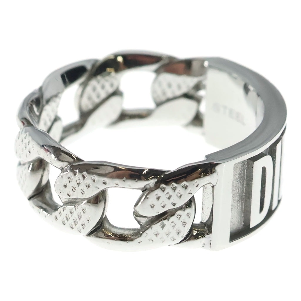 DIESEL(ディーゼル) ロゴ刻印 チェーンリンク リング シルバー DX1347040
