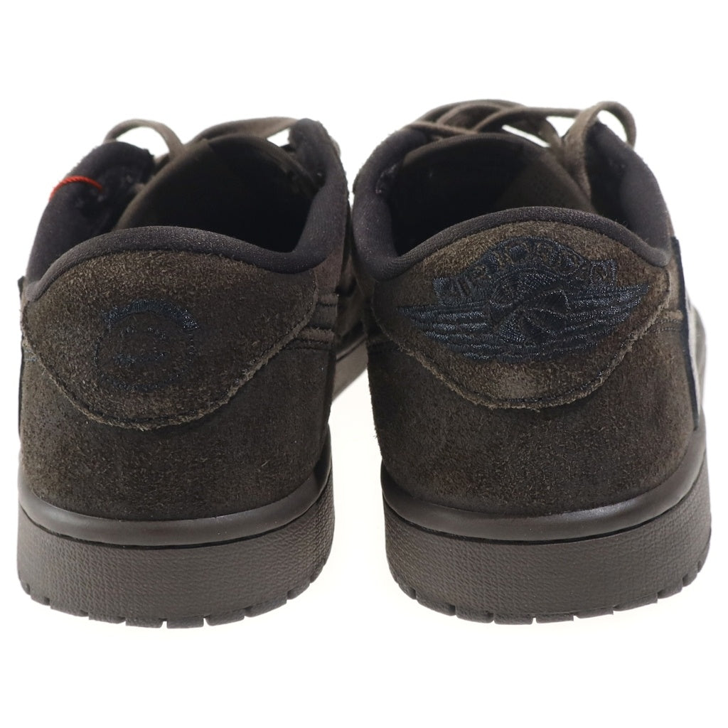 NIKE(ナイキ) ×TRAVIS SCOTT AIR JORDAN 1 LOW OG SP VELVET BROWN トラヴィススコット エアジョーダン1 ベルベットブラウン ローカットスニーカー US8.5/26.5cm DM7866-202