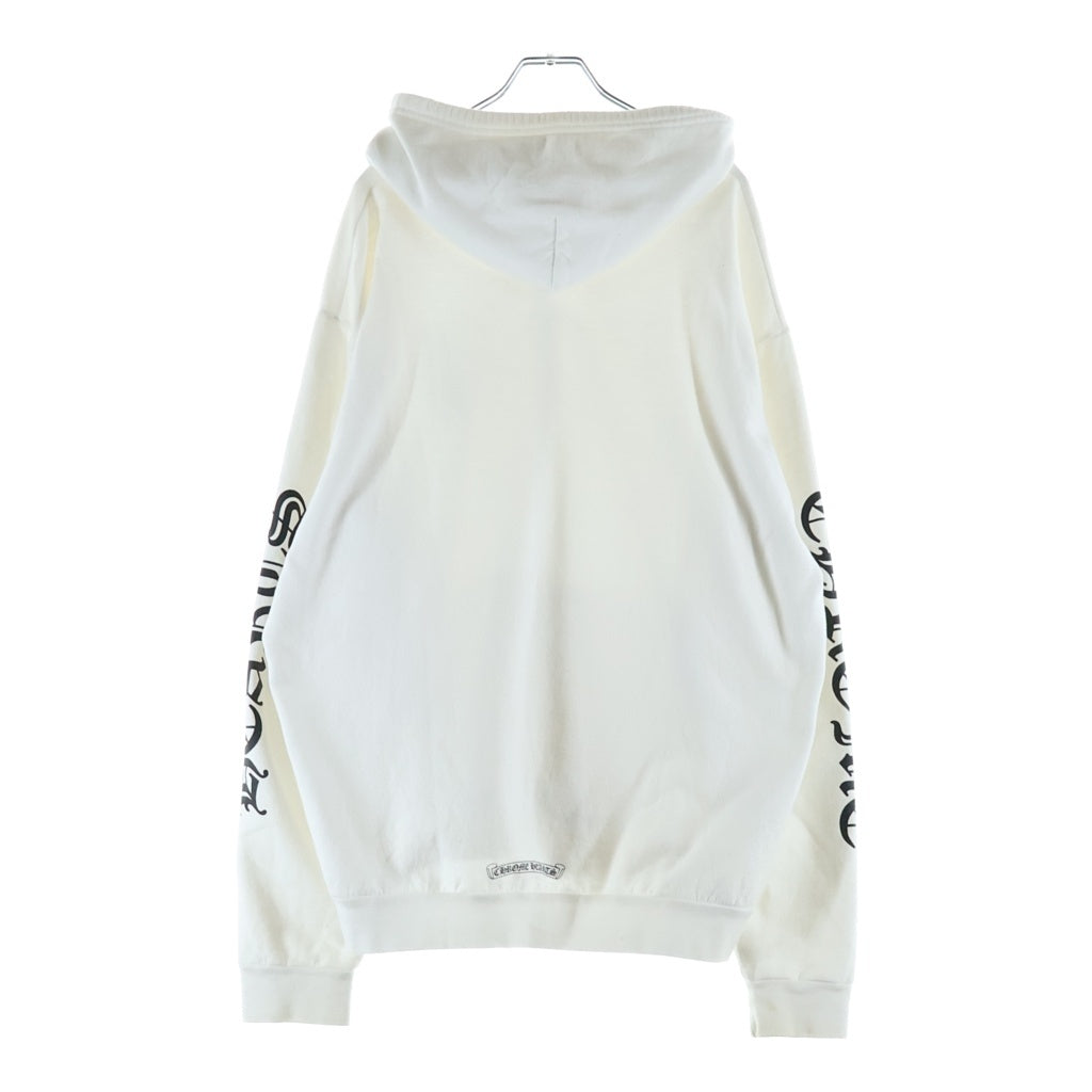CHROME HEARTS(クロムハーツ) Vertical Arm Logo Zip Up Hoodie バーティカルアームロゴ ジップアップフーディー パーカー ホワイト