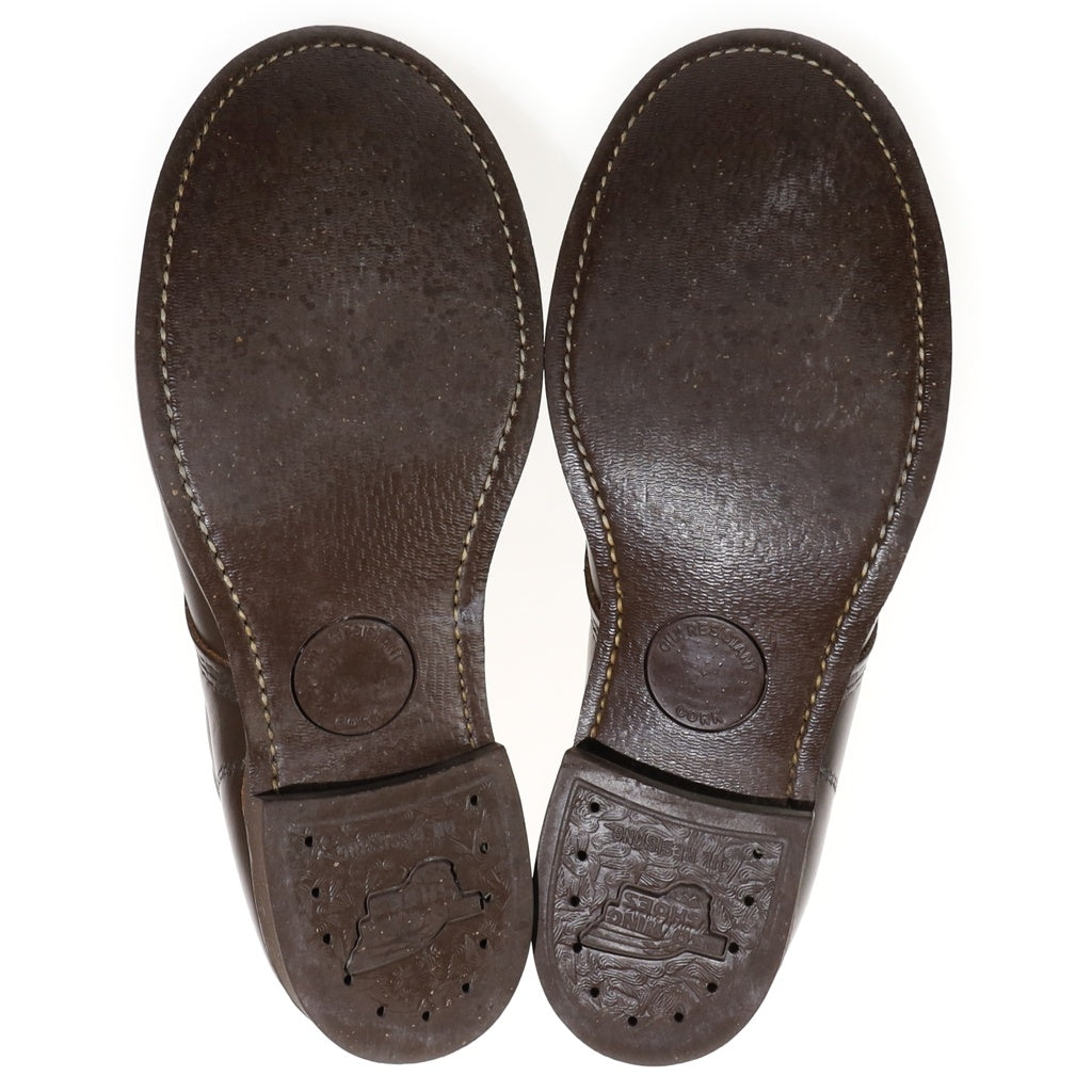 RED WING(レッド ウイング) BECKMAN ベックマン プレーントゥ ガラスレザー 羽タグ レースアップ レザーブーツ ブラウン RW-8161