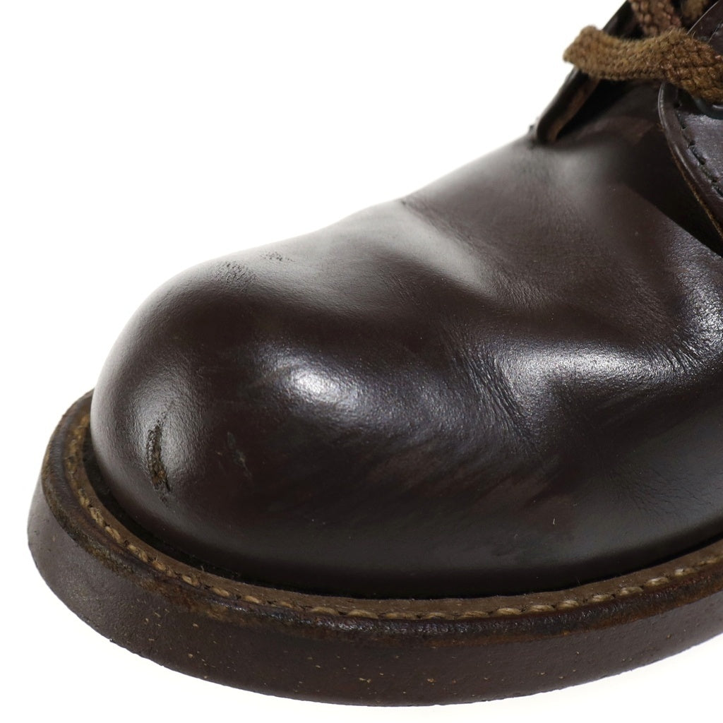 RED WING(レッド ウイング) BECKMAN ベックマン プレーントゥ ガラスレザー 羽タグ レースアップ レザーブーツ ブラウン RW-8161