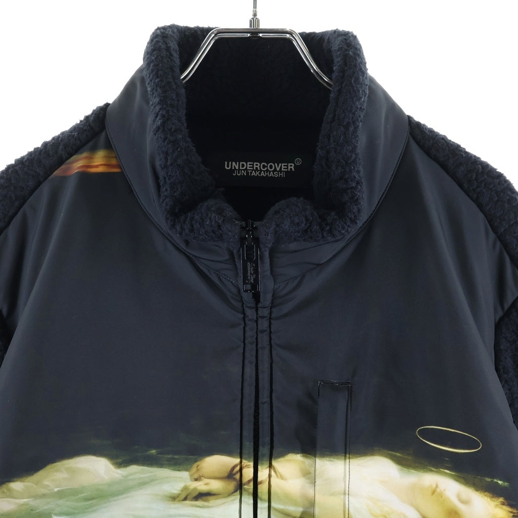 UNDERCOVER(アンダーカバー) 26AW POLARTEC ボアフリースブルゾン グラフィックプリント ブラック UC2E9205