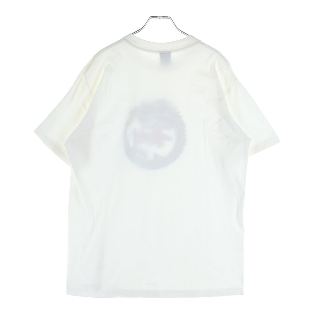 STUSSY(ステューシー) OLD フロントドラゴンプリント クルーネック半袖Tシャツ ショートスリーブカットソー ホワイト