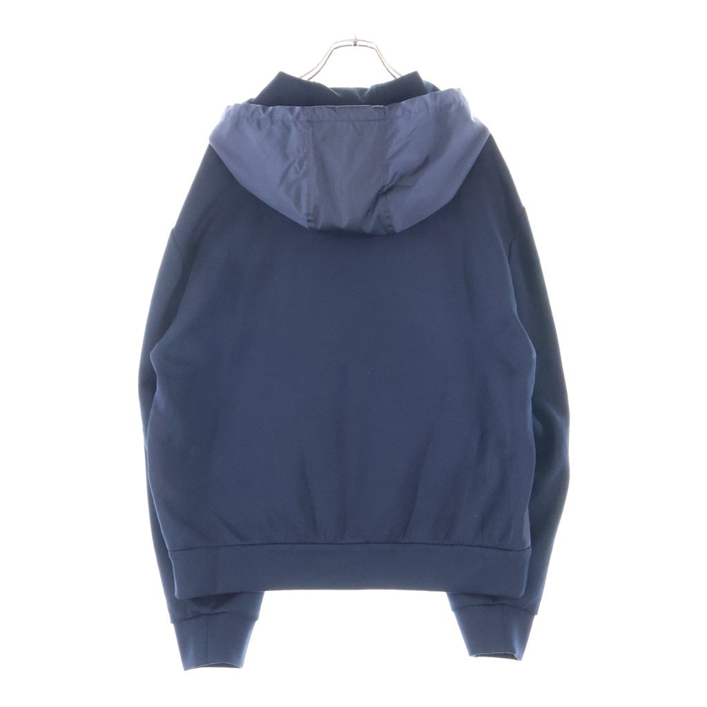 PRADA(プラダ) Re-Nylon テクニカルコットン トライアングルロゴプレート ジップアップ ブルゾン ジャケット フーディー ネイビー UJL56C S000 11JE