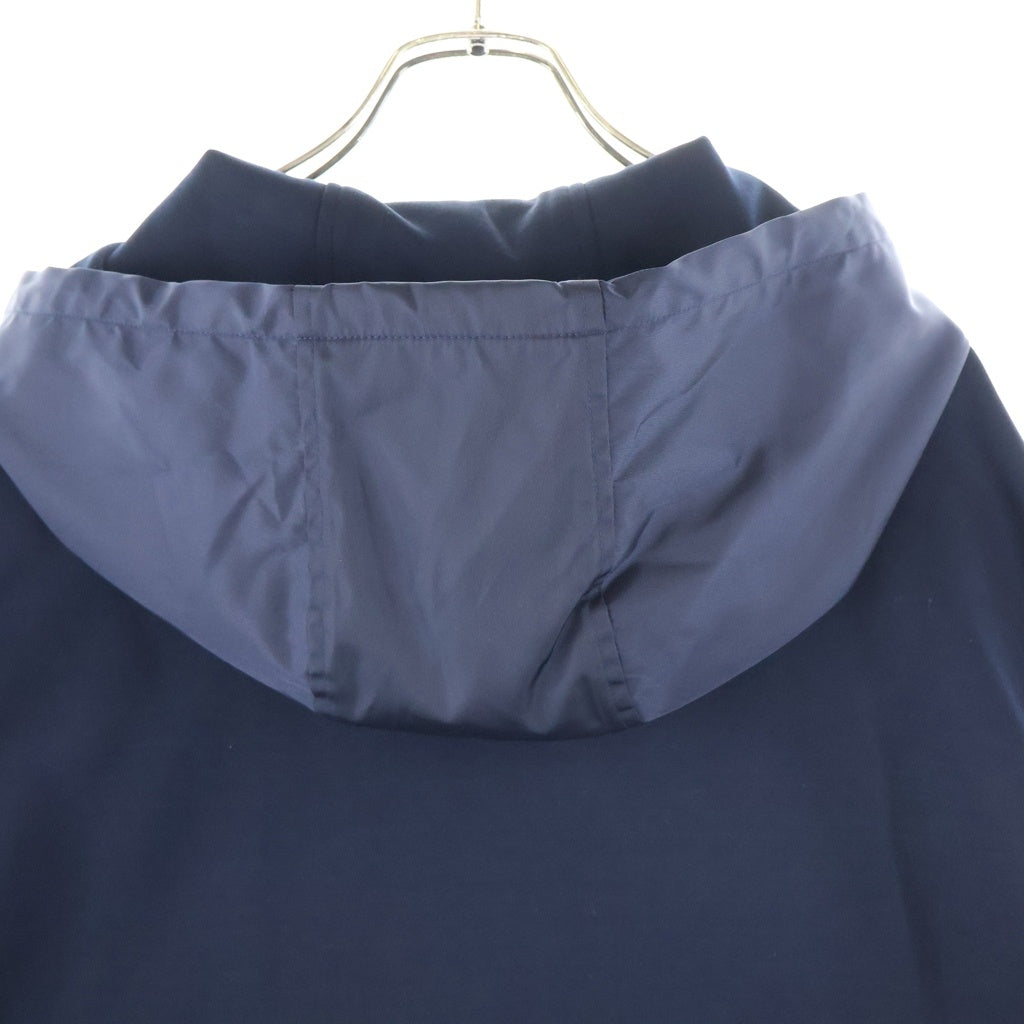 PRADA(プラダ) Re-Nylon テクニカルコットン トライアングルロゴプレート ジップアップ ブルゾン ジャケット フーディー ネイビー UJL56C S000 11JE