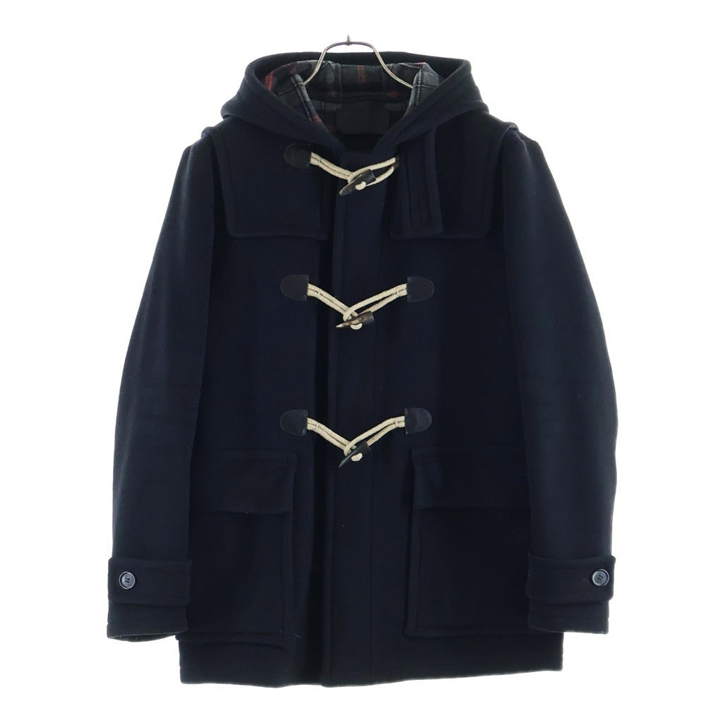 PRADA(プラダ) 14AW ウールダッフルコート 裏地チェック ブラック SGH609 R132 W30