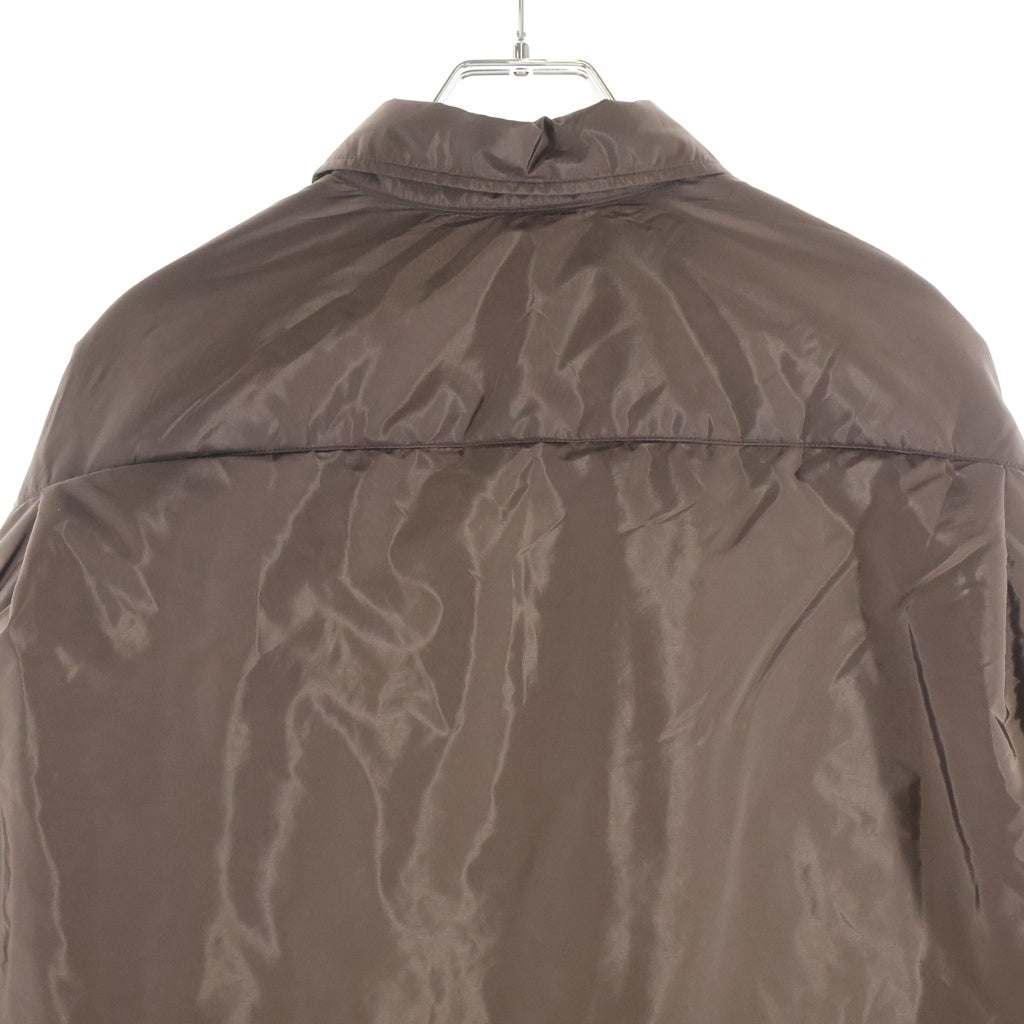 PRADA(プラダ) Re-Nylon トライアングルロゴプレート ナイロン ジップアップブルゾン ジャケット ブラウン SC823M 1WQ9 F0324
