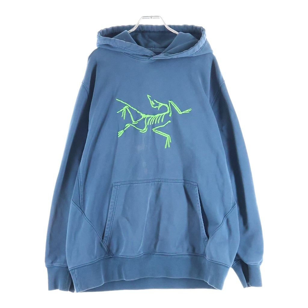 ARC'TERYX(アークテリクス) ×PALACE パレス フロント刺繍ロゴ バックプリント プルオーバーパーカー フーディー ブルー
