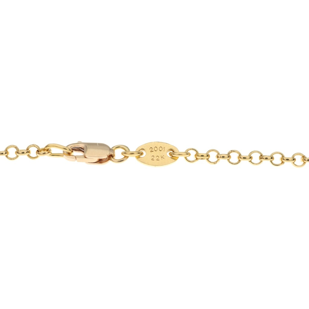 CHROME HEARTS(クロムハーツ) 22K NECKCHAIN R18 ロールチェーンネックレス 18inch ゴールド BCA010