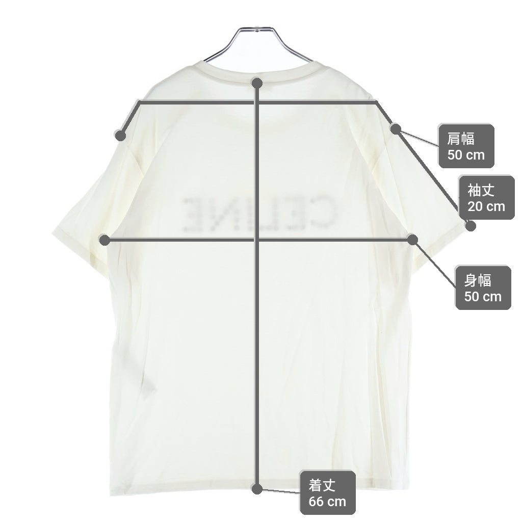 CELINE(セリーヌ) 22SS フロントロゴスタッズ クルーネック 半袖Tシャツ ホワイト 2X50C671Q