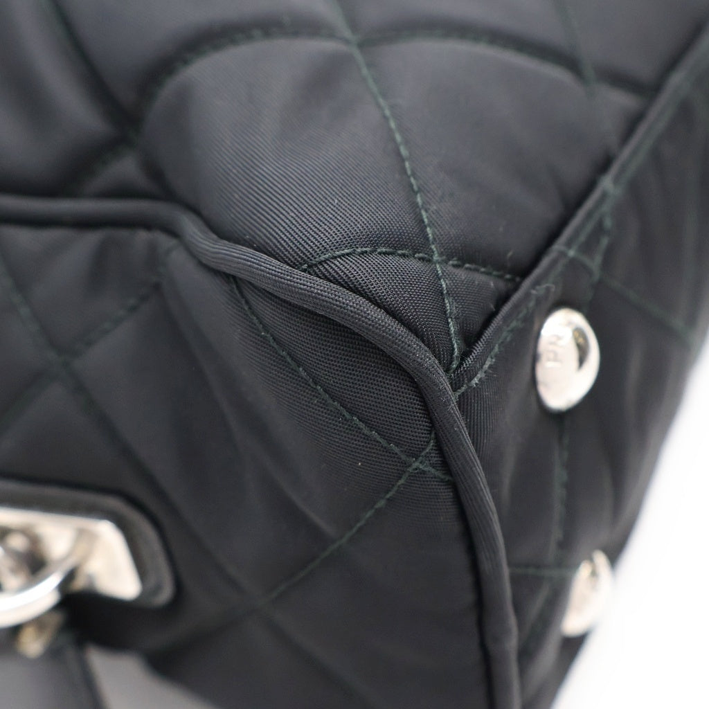 PRADA(プラダ) テスートインプントゥ キルティング ナイロン ショルダーバッグ ブラック 1BB072 レディース