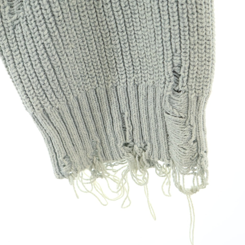MAISON MIHARAYASUHIRO(メゾンミハラヤスヒロ) 24SS Bleached Knit Cardigan ブリーチニットカーディガン ダメージ加工 グレー J12CD501