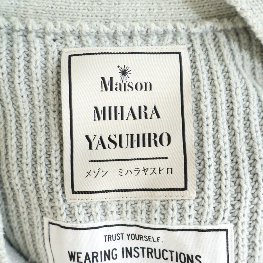 MAISON MIHARAYASUHIRO(メゾンミハラヤスヒロ) 24SS Bleached Knit Cardigan ブリーチニットカーディガン ダメージ加工 グレー J12CD501