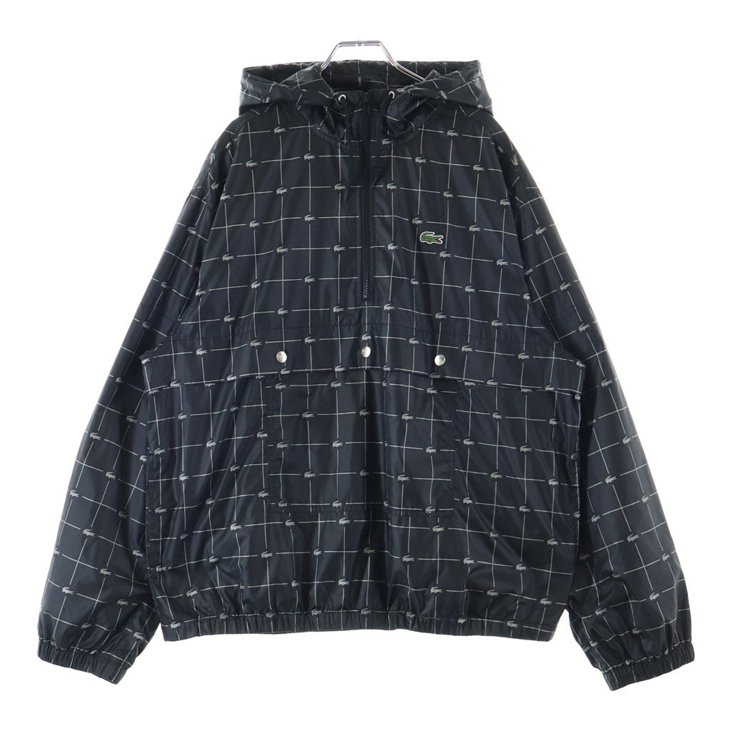 SUPREME(シュプリーム) 18SS ×Lacoste Reflective Grid Anorak ラコステ リフレクティブグリッドアノラックパーカー ブラック