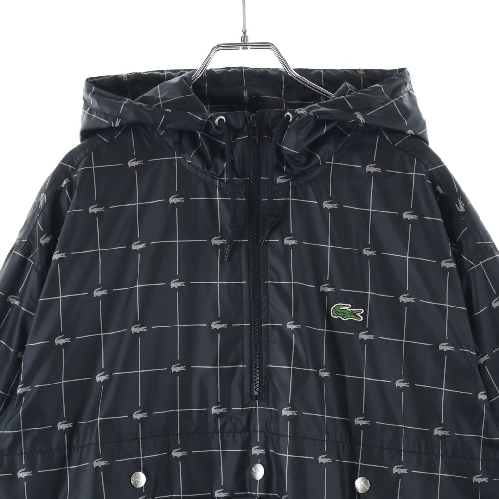 SUPREME(シュプリーム) 18SS ×Lacoste Reflective Grid Anorak ラコステ リフレクティブグリッドアノラックパーカー ブラック