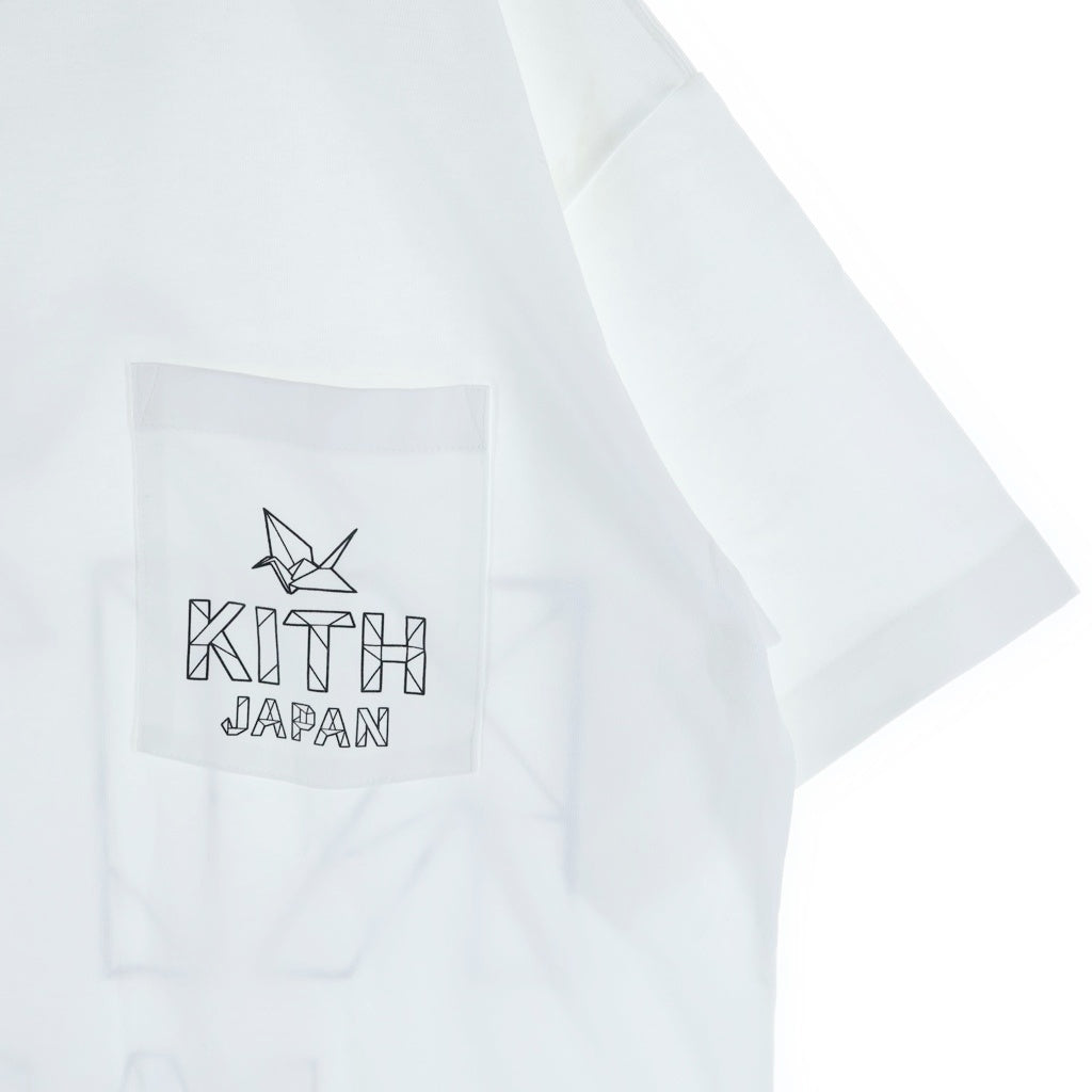 KITH(キス) ポケットロゴプリント クルーネック 半袖Tシャツ ホワイト