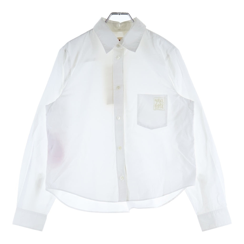 MARNI(マルニ) COTTON POPLIN SHIRT コットン 刺繍 長袖シャツ ホワイト レディース CAMA0661S3