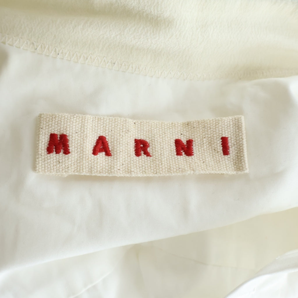 MARNI(マルニ) ボウタイ コットン 長袖シャツ ホワイト CAMA0653QS