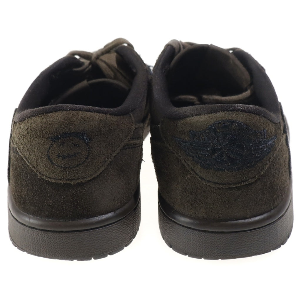 NIKE(ナイキ) ×TRAVIS SCOTT AIR JORDAN 1 LOW OG SP VELVET BROWN トラヴィススコット エアジョーダン1 ベルベットブラウン ローカットスニーカー ブラウン US8.5/26.5cm DM7866-202