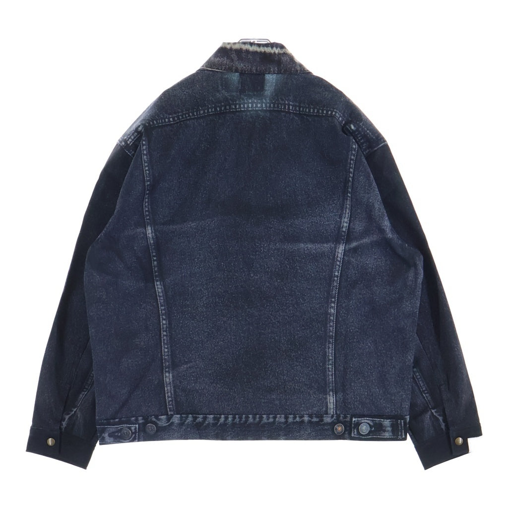 TALKING ABOUT THE ABSTRACTION(トーキング アバウト ザ アブストラクション) 2nd Type Denim Print Jacket デニム転写プリント ジャケット インディゴ NPT-J-002B