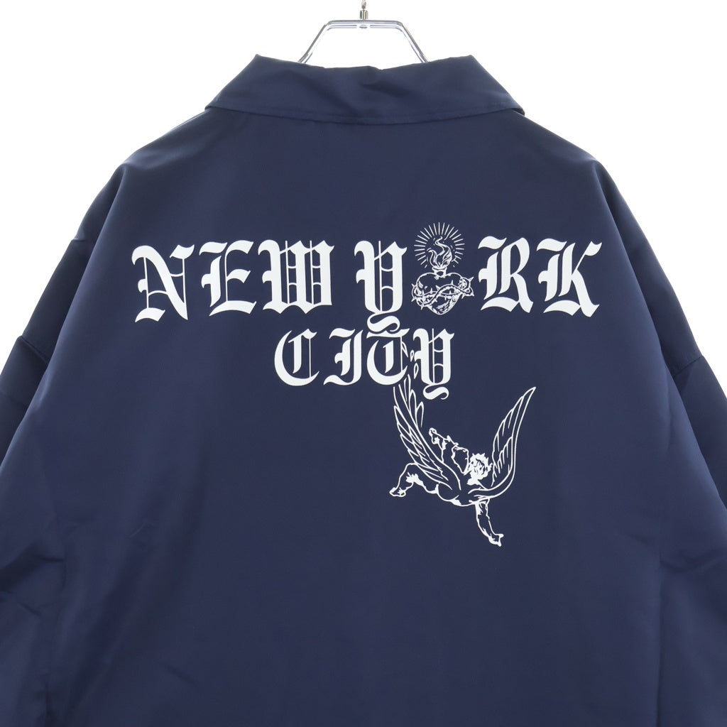 TALKING ABOUT THE ABSTRACTION(トーキング アバウト ザ アブストラクション) NEW YORK JESUS COACH ニューヨーク ジェズス コーチジャケット ネイビー SS-JK-001