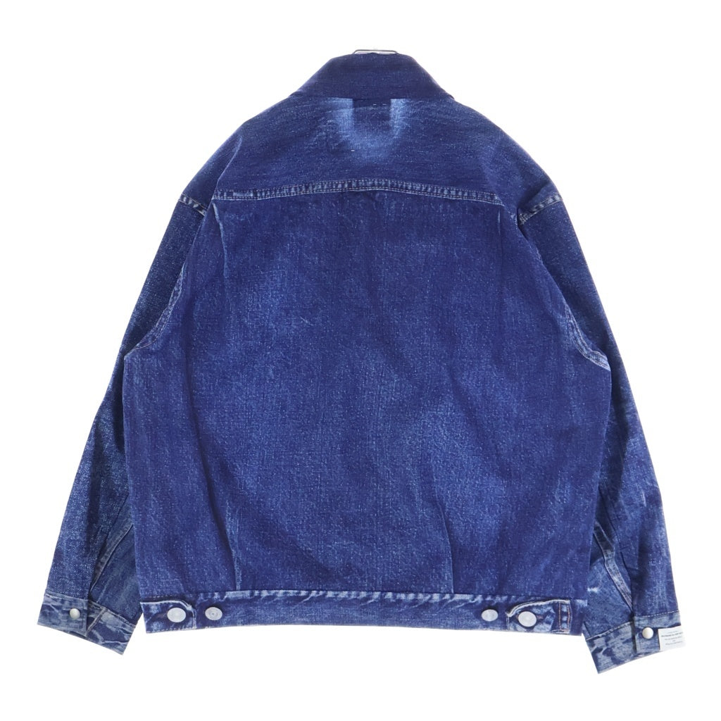 TALKING ABOUT THE ABSTRACTION(トーキング アバウト ザ アブストラクション) 2nd Type Denim Print Jacket デニム転写 ジャケット インディゴ NPT-J-002