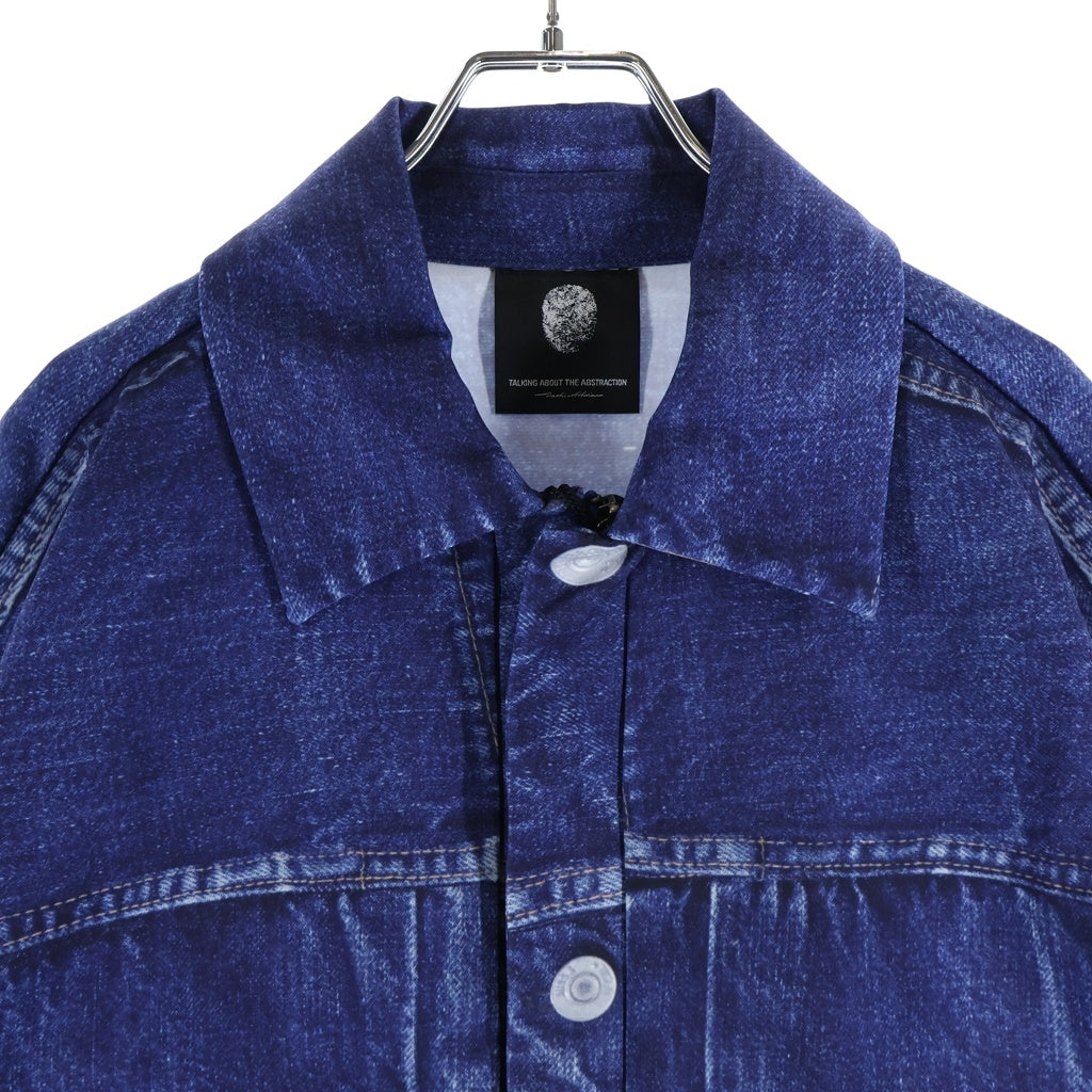 TALKING ABOUT THE ABSTRACTION(トーキング アバウト ザ アブストラクション) 2nd Type Denim Print Jacket デニム転写 ジャケット インディゴ NPT-J-002