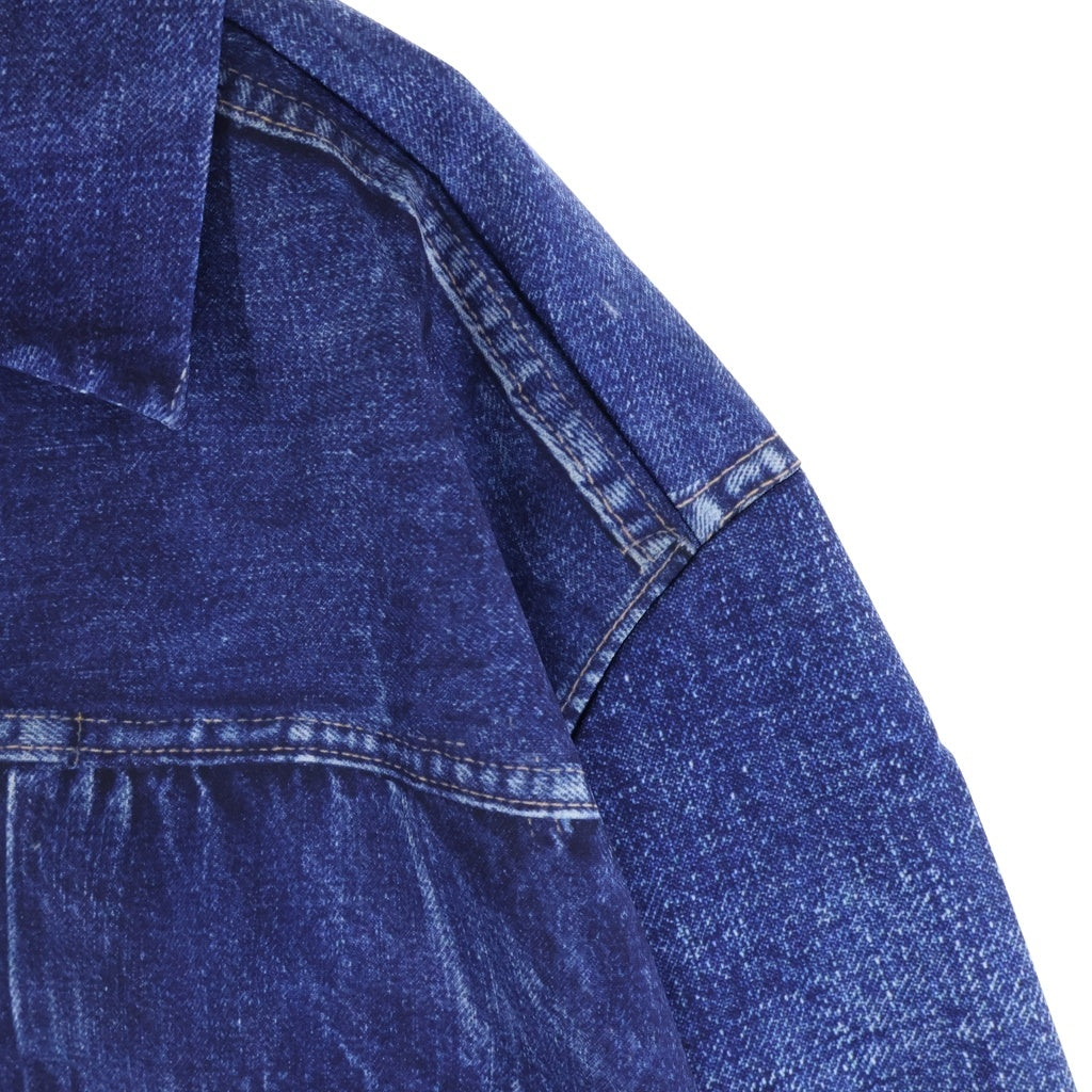 TALKING ABOUT THE ABSTRACTION(トーキング アバウト ザ アブストラクション) 2nd Type Denim Print Jacket デニム転写 ジャケット インディゴ NPT-J-002