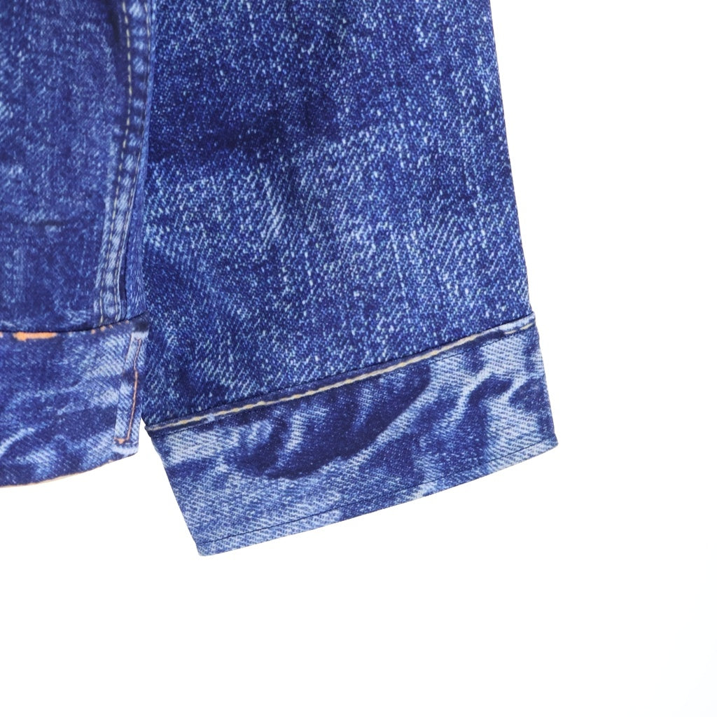 TALKING ABOUT THE ABSTRACTION(トーキング アバウト ザ アブストラクション) 2nd Type Denim Print Jacket デニム転写 ジャケット インディゴ NPT-J-002