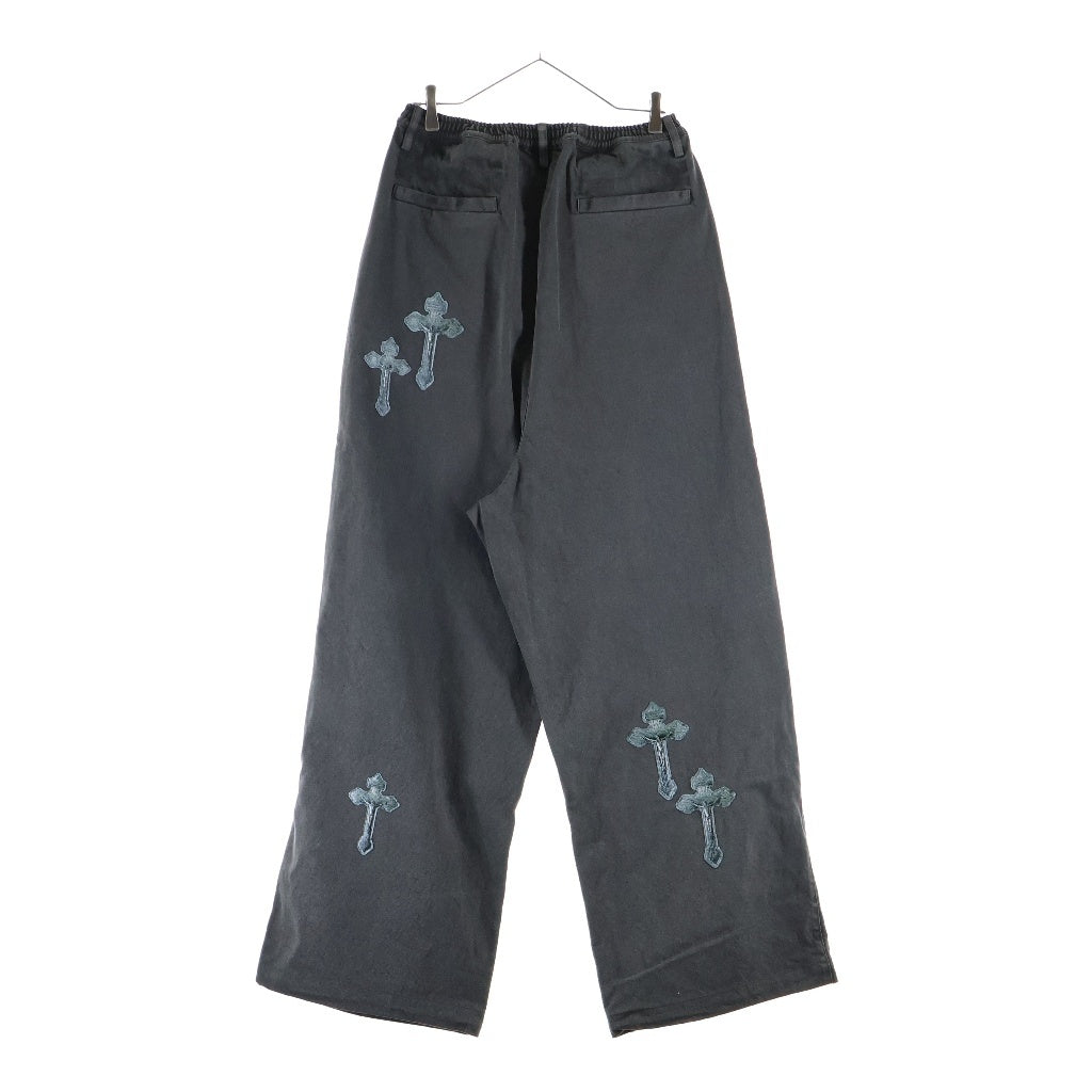 TALKING ABOUT THE ABSTRACTION(トーキング アバウト ザ アブストラクション) 3D CROSS ワイドデニム ジーンズ ブラックデニム 2526AW-PT-003