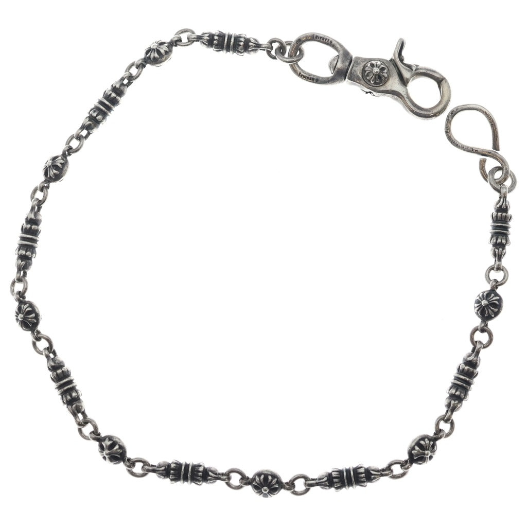 CHROME HEARTS(クロムハーツ) OLD 1CLIP BARREL CROSSBALL 8LINK オールド 1クリップ バレル リンク クロスボール ウォレットチェーン シルバー