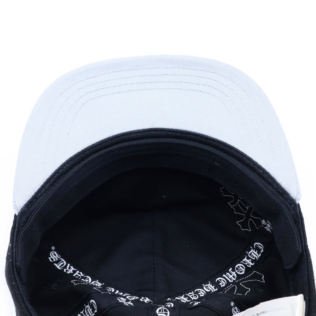 CHROME HEARTS(クロムハーツ) CH HAT CH刺繍 クロスパッチ ベースボールキャップ ブラック/ホワイト