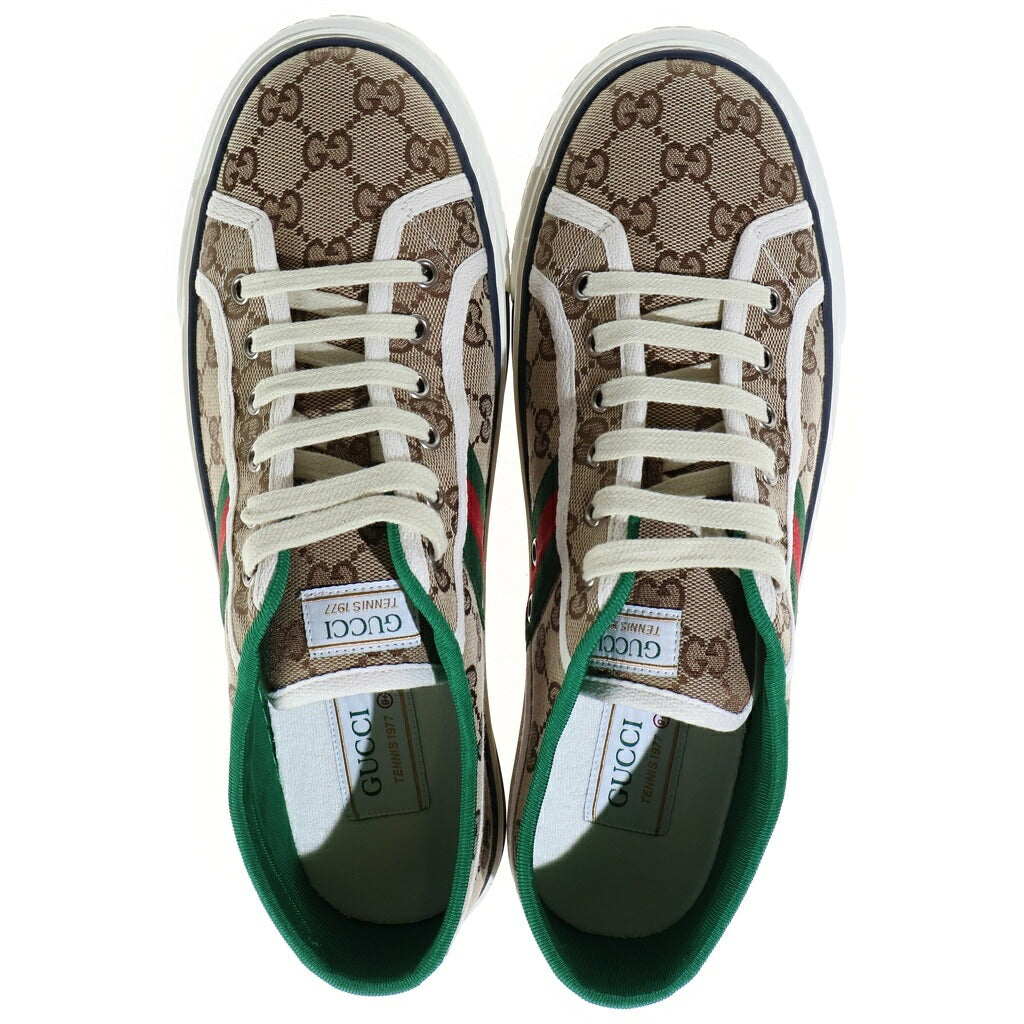 GUCCI(グッチ) 1977 TENNIS GGキャンバス ローカットスニーカー ベージュ 606111