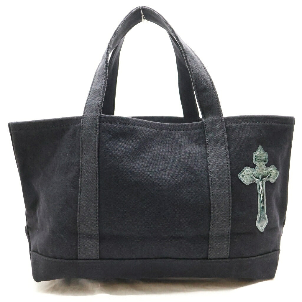 TALKING ABOUT THE ABSTRACTION(トーキング アバウト ザ アブストラクション) CROSS TOTE BAG S クロスパッチ トートバッグ ブラック 2526AW-AC-009