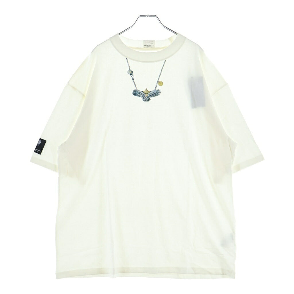 TALKING ABOUT THE ABSTRACTION(トーキング アバウト ザ アブストラクション) NATIVE TOP T-SHIRT イーグルプリント クルーネック 半袖Tシャツ ホワイト NPT-T-002