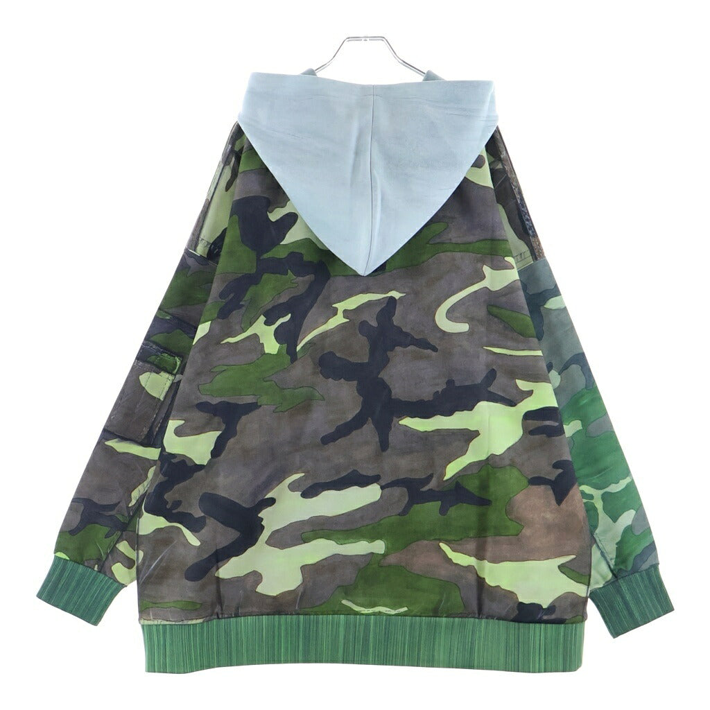 TALKING ABOUT THE ABSTRACTION(トーキング アバウト ザ アブストラクション) RAF MA-1 BOMBER JACKET PRINTED 総柄プリント プルオーバーパーカー グリーン NPT-DP-001