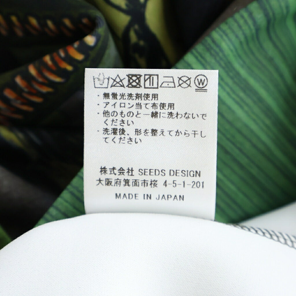 TALKING ABOUT THE ABSTRACTION(トーキング アバウト ザ アブストラクション) RAF MA-1 BOMBER JACKET PRINTED 総柄プリント プルオーバーパーカー グリーン NPT-DP-001