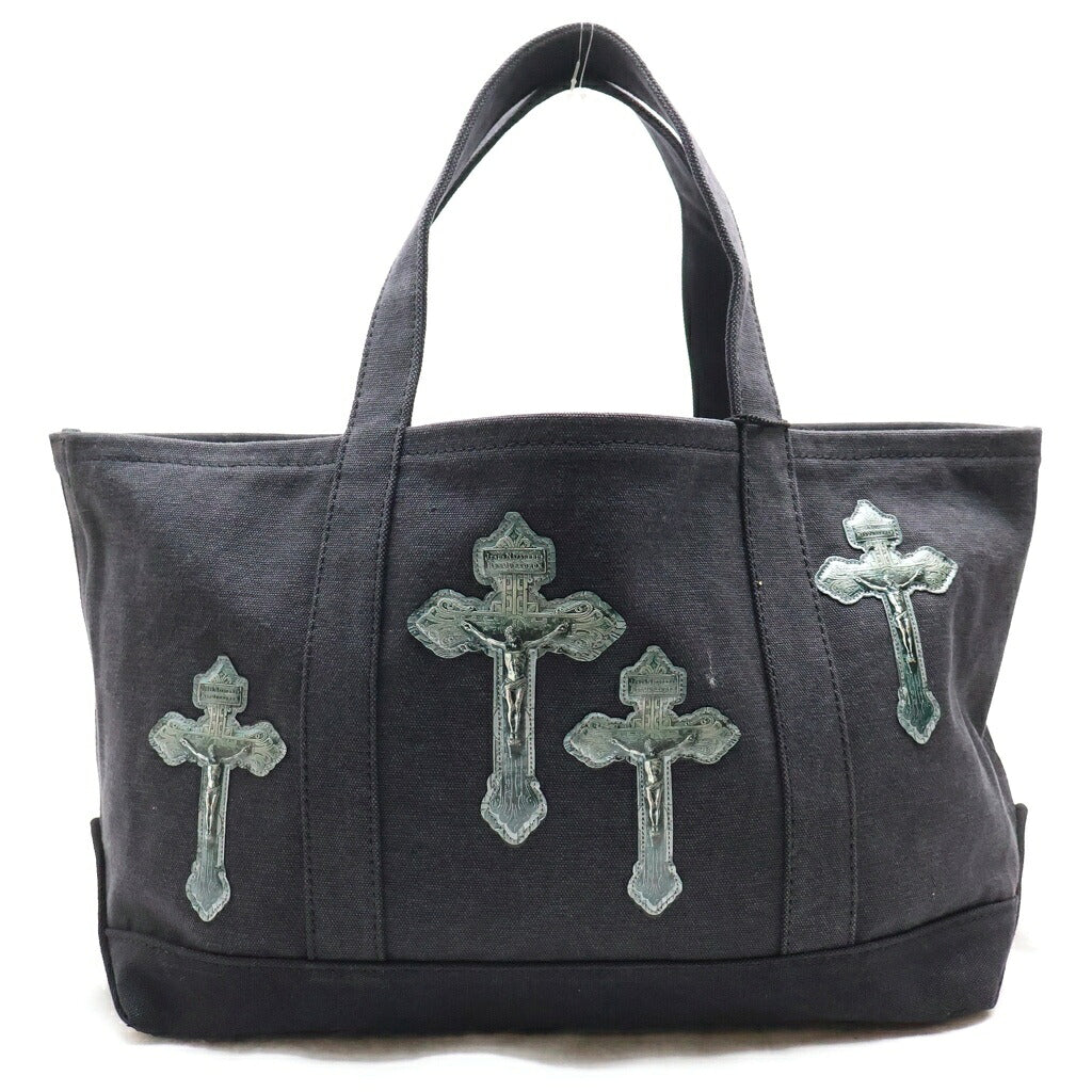 TALKING ABOUT THE ABSTRACTION(トーキング アバウト ザ アブストラクション) CROSS TOTE BAG S クロスパッチ トートバッグ ブラック 2526AW-AC-009