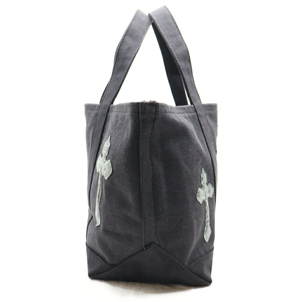 TALKING ABOUT THE ABSTRACTION(トーキング アバウト ザ アブストラクション) CROSS TOTE BAG S クロスパッチ トートバッグ ブラック 2526AW-AC-009