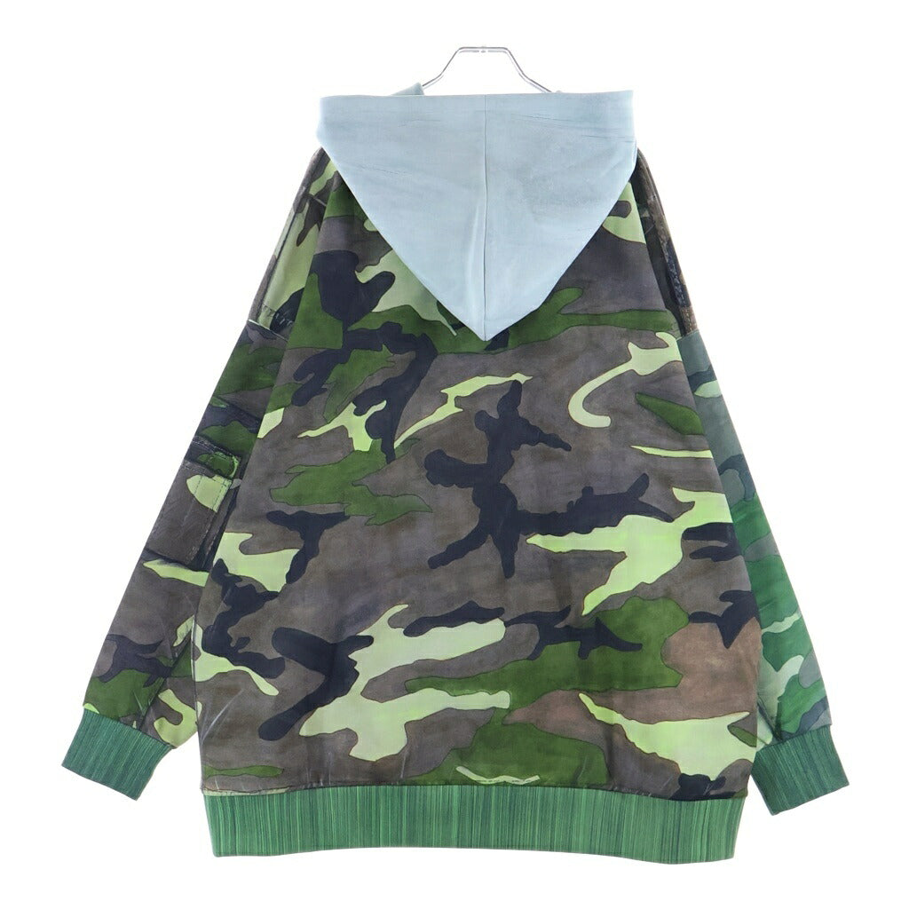 TALKING ABOUT THE ABSTRACTION(トーキング アバウト ザ アブストラクション) RAF MA-1 BOMBER JACKET PRINTED 総柄プリント プルオーバーパーカー グリーン NPT-DP-001