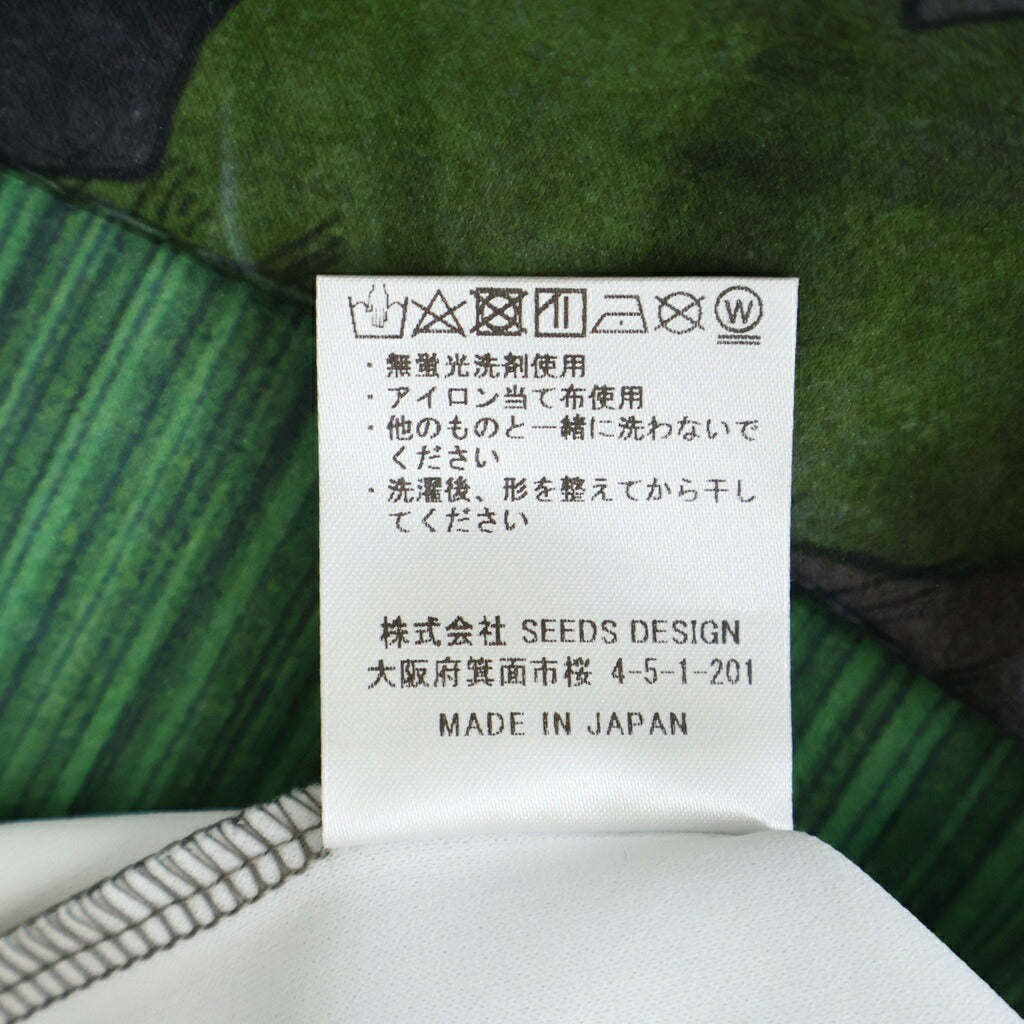 TALKING ABOUT THE ABSTRACTION(トーキング アバウト ザ アブストラクション) RAF MA-1 BOMBER JACKET PRINTED 総柄プリント プルオーバーパーカー グリーン NPT-DP-001