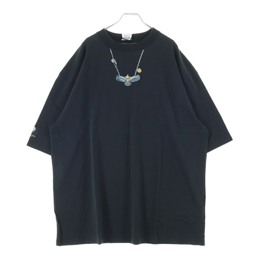 TALKING ABOUT THE ABSTRACTION(トーキング アバウト ザ アブストラクション) NATIVE TOP T-SHIRT イーグルプリント クルーネック 半袖Tシャツ ブラック NPT-T-002