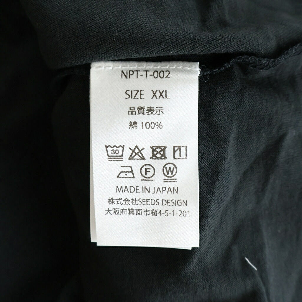TALKING ABOUT THE ABSTRACTION(トーキング アバウト ザ アブストラクション) NATIVE TOP T-SHIRT イーグルプリント クルーネック 半袖Tシャツ ブラック NPT-T-002