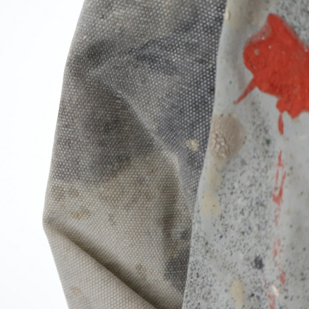 TALKING ABOUT THE ABSTRACTION(トーキング アバウト ザ アブストラクション) ペイント加工 コットン フーデッド コート グレー SW-J-001