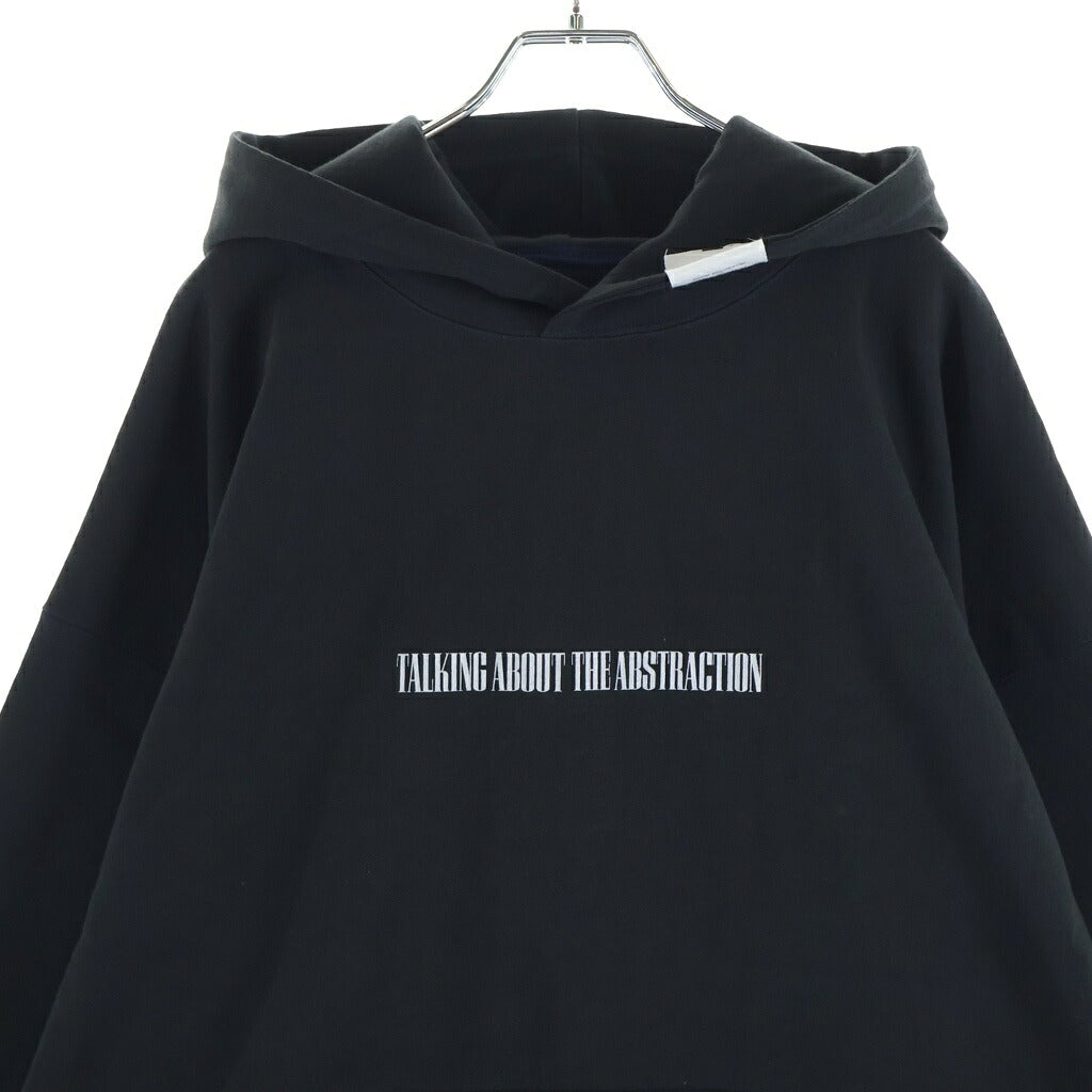 TALKING ABOUT THE ABSTRACTION(トーキング アバウト ザ アブストラクション) CROSS P/W PARKA クロスパッチ コットン プルオーバーパーカー ブラック 2526AW-PK-003