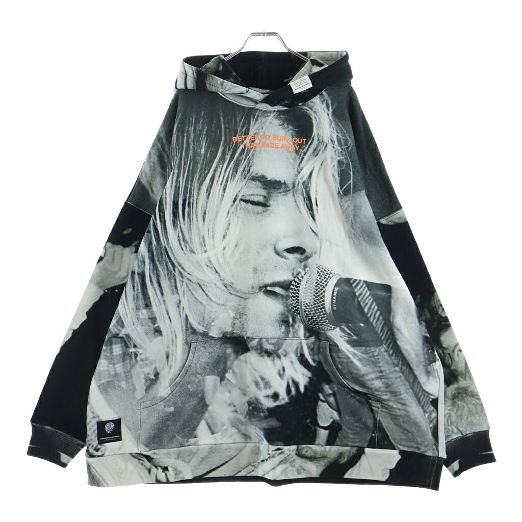 TALKING ABOUT THE ABSTRACTION(トーキング アバウト ザ アブストラクション) Chalse Photo Hoodie フォト総柄プリント プルオーバーパーカー ブラック SS-PPK-001C