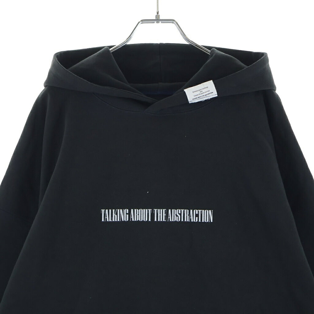 TALKING ABOUT THE ABSTRACTION(トーキング アバウト ザ アブストラクション) CROSS P/W PARKA クロスパッチ コットン プルオーバーパーカー ブラック 2526AW-PK-003