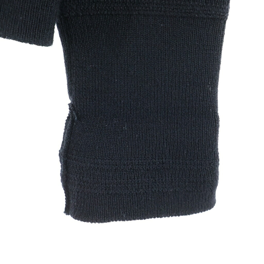 SUGARHILL(シュガーヒル) WOOL KNIT POLO ウール 長袖ニット ポロ ブラック 26440604