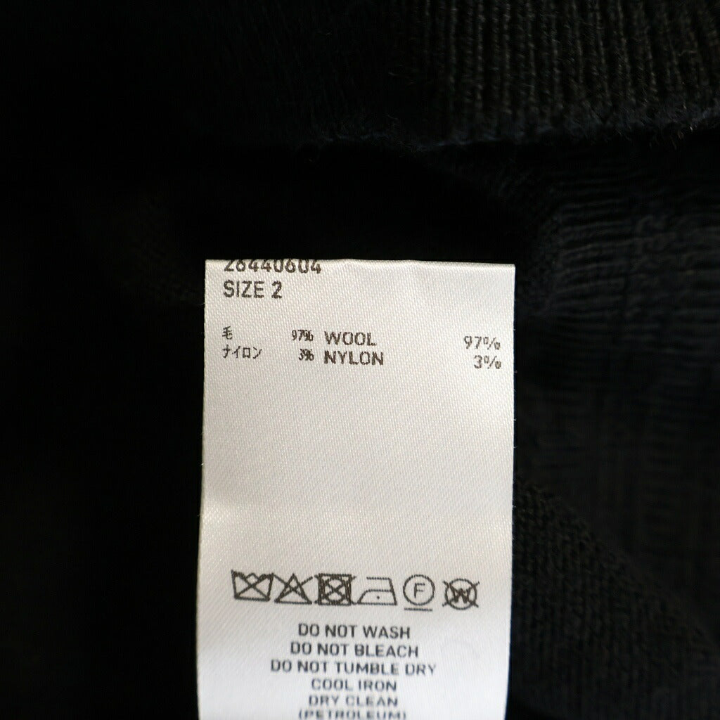 SUGARHILL(シュガーヒル) WOOL KNIT POLO ウール 長袖ニット ポロ ブラック 26440604