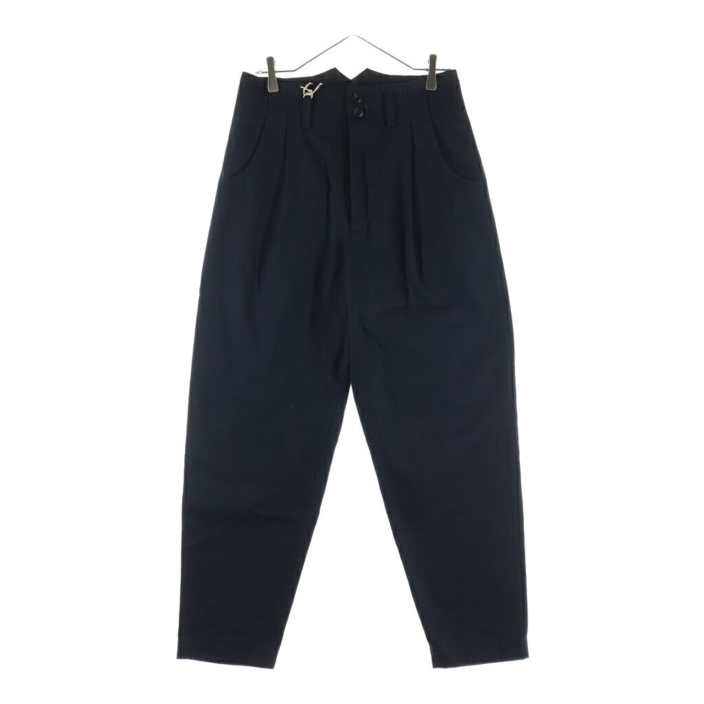 NO BRAND(ノーブランド) NICHOLAS DALEY ニコラスデイリー PLEATED TROUSER PANTS コットン トラウザーパンツ ブラック ND-AW23-PT1-C